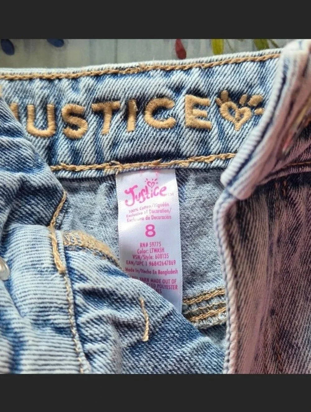 Justice blue denim